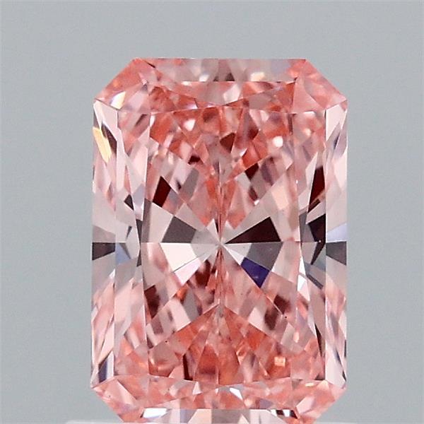 1.09 Carat Radiant Shaped, Ideal Cut, FANCY VIVID PINK Color, VS1 Clarity, IGI Certified Lab Grown Diamond