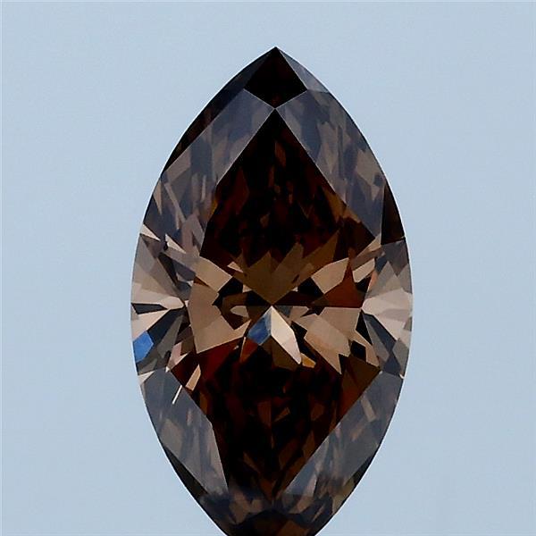 1.10 Carat Marquise Shaped, Ideal Cut, FANCY BROWN Color, VVS2 Clarity, IGI Certified Lab Grown Diamond