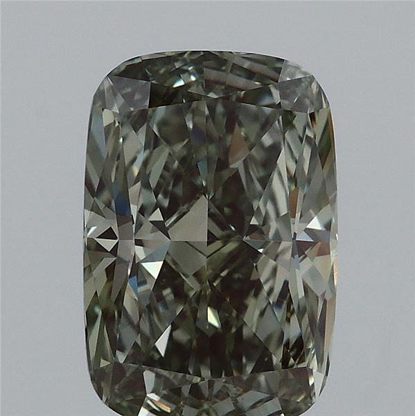 2.51 Carat Cushion Shaped, Ideal Cut, FANCY VIVID GREEN Color, VVS2 Clarity, IGI Certified Lab Grown Diamond