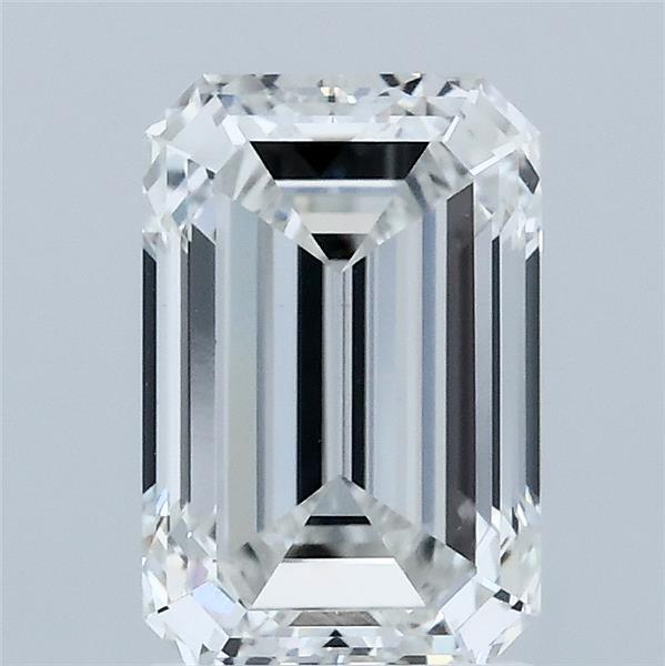 2.06 Carat Emerald Shaped, Ideal Cut, F Color, VVS2 Clarity, IGI Certified Lab Grown Diamond