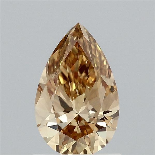 1.02 Carat Pear Shaped, Ideal Cut, FANCY INTENSE YELLOW Color, VVS2 Clarity, IGI Certified Lab Grown Diamond