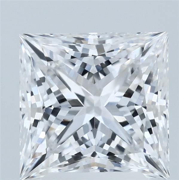 3.09 Carat Princess Shaped, Ideal Cut, D Color, VVS2 Clarity, IGI Certified Lab Grown Diamond