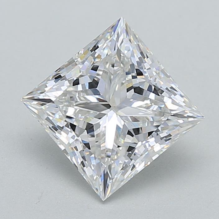 3.02 Carat Princess Shaped, Ideal Cut, F Color, VS1 Clarity, IGI Certified Lab Grown Diamond