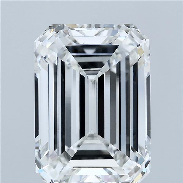 8.08 Carat Emerald Shaped, Ideal Cut, F Color, VVS2 Clarity, IGI Certified Lab Grown Diamond