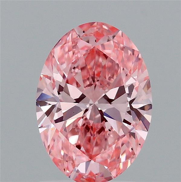 1.53 Carat Oval Shaped, Ideal Cut, FANCY VIVID PINK Color, VS2 Clarity, IGI Certified Lab Grown Diamond