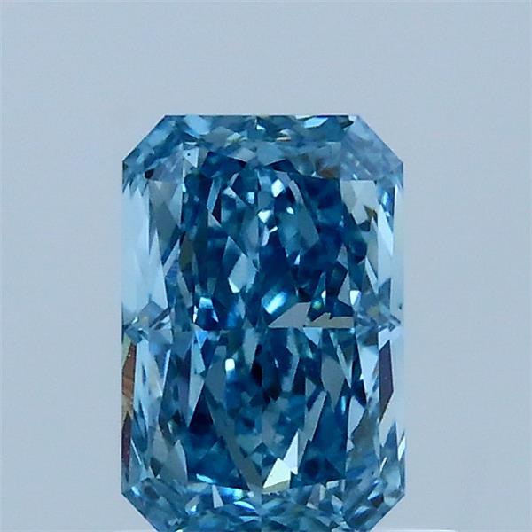 1.00 Carat Radiant Shaped, Excellent Cut, FANCY VIVID BLUE Color, VS1 Clarity, IGI Certified Lab Grown Diamond
