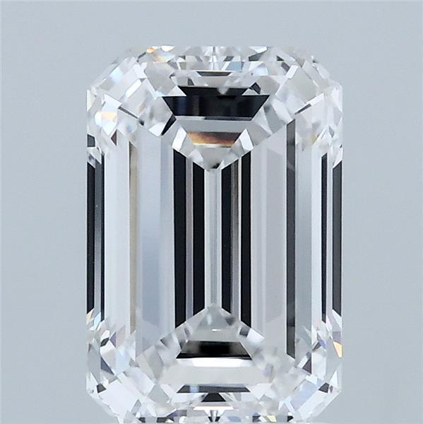 2.10 Carat Emerald Shaped, Ideal Cut, D Color, VVS2 Clarity, IGI Certified Lab Grown Diamond