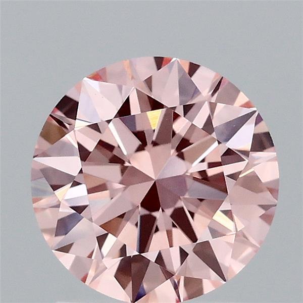 1.59 Carat Round Shaped, Excellent Cut, FANCY INTENSE PINK Color, VS1 Clarity, IGI Certified Lab Grown Diamond