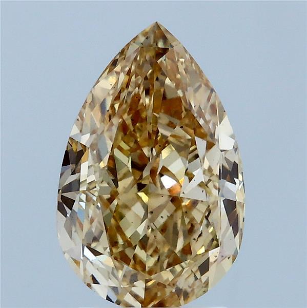 3.00 Carat Pear Shaped, Very Good Cut, FANCY YELLOW Color, VS2 Clarity, IGI Certified Lab Grown Diamond