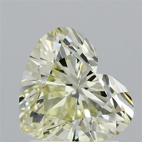 1.59 Carat Heart Shaped, Ideal Cut, FANCY YELLOW Color, VS1 Clarity, IGI Certified Lab Grown Diamond