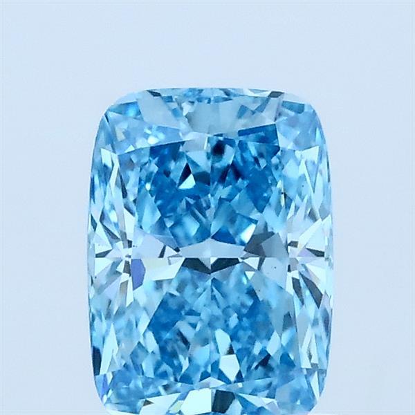 1.00 Carat Cushion Shaped, Excellent Cut, FANCY VIVID BLUE Color, VS1 Clarity, IGI Certified Lab Grown Diamond