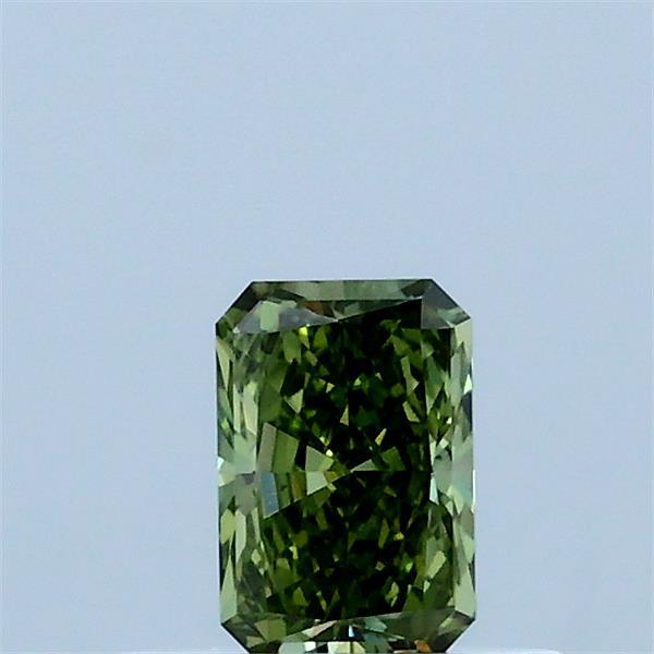 0.34 Carat Radiant Shaped, Excellent Cut, FANCY VIVID GREEN Color, VS2 Clarity, IGI Certified Lab Grown Diamond