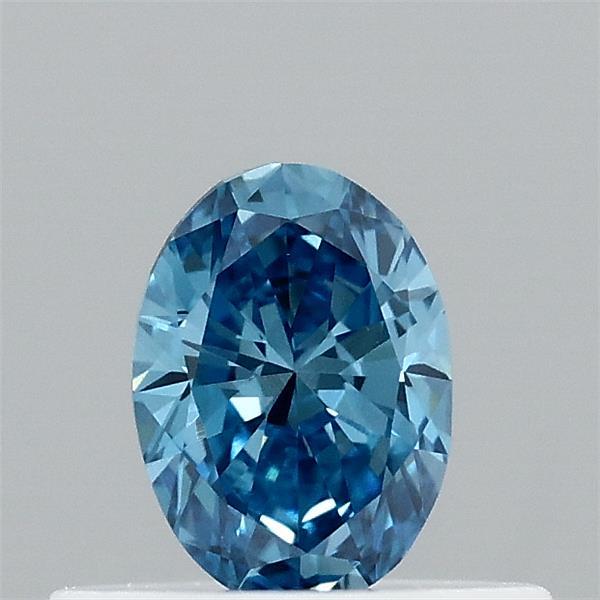 0.30 Carat Oval Shaped, Excellent Cut, FANCY VIVID BLUE Color, VVS2 Clarity, IGI Certified Lab Grown Diamond
