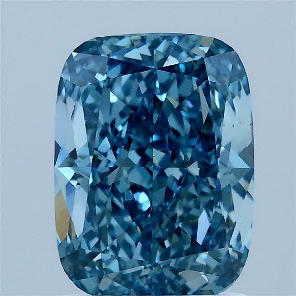 2.03 Carat Cushion Shaped, Ideal Cut, FANCY VIVID BLUE Color, VS2 Clarity, IGI Certified Lab Grown Diamond