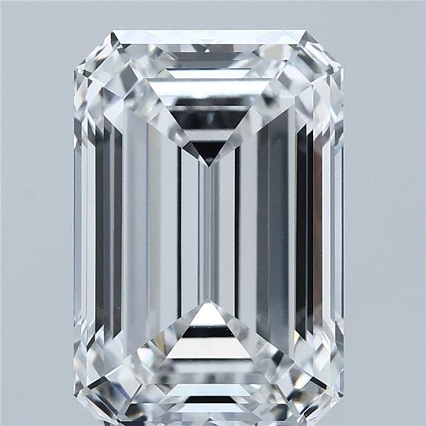 5.10 Carat Emerald Shaped, Ideal Cut, E Color, VVS1 Clarity, IGI Certified Lab Grown Diamond