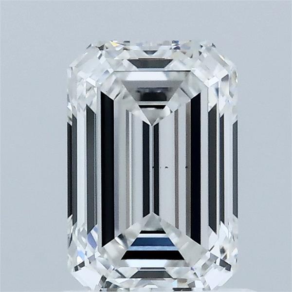 1.25 Carat Emerald Shaped, Ideal Cut, F Color, VVS2 Clarity, IGI Certified Lab Grown Diamond