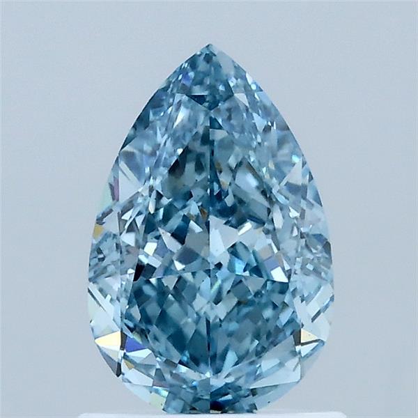 1.18 Carat Pear Shaped, Excellent Cut, FANCY VIVID BLUE Color, VS1 Clarity, IGI Certified Lab Grown Diamond