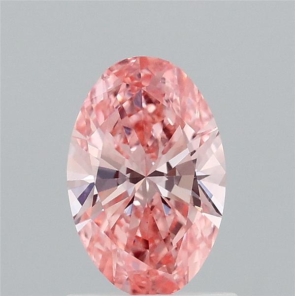 1.00 Carat Oval Shaped, Ideal Cut, FANCY VIVID PINK Color, VS1 Clarity, IGI Certified Lab Grown Diamond