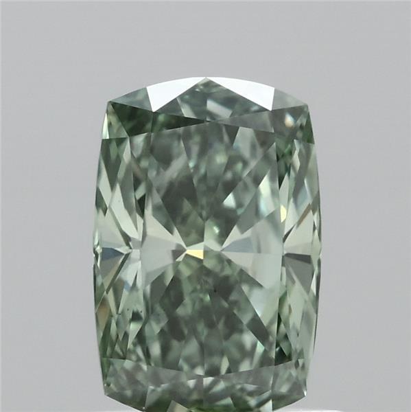 1.01 Carat Cushion Shaped, Ideal Cut, FANCY VIVID GREEN Color, VS1 Clarity, IGI Certified Lab Grown Diamond