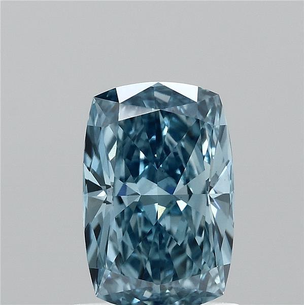 1.07 Carat Cushion Shaped, Ideal Cut, FANCY VIVID BLUE Color, VS1 Clarity, IGI Certified Lab Grown Diamond