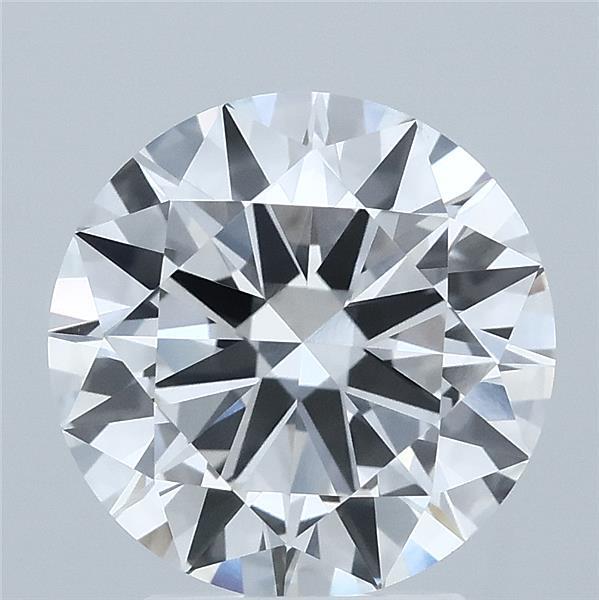 3.00 Carat Round Shaped, Excellent Cut, F Color, VVS2 Clarity, IGI Certified Lab Grown Diamond