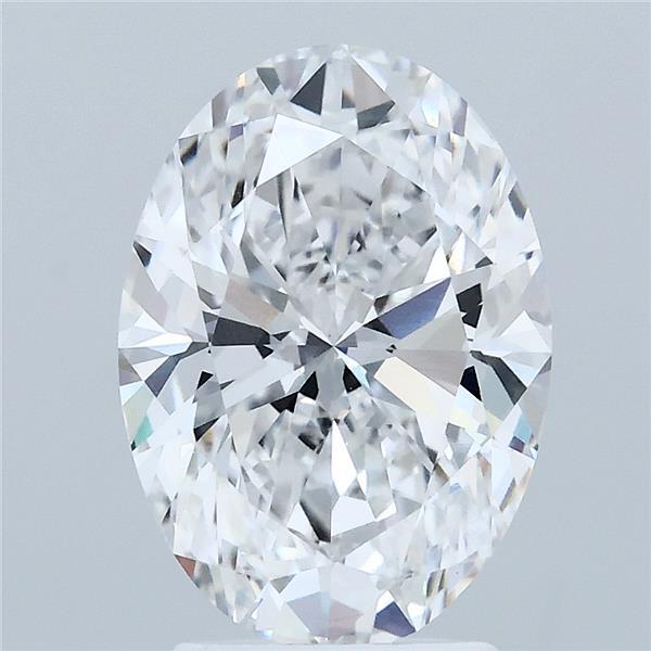 3.06 Carat Oval Shaped, Ideal Cut, D Color, VVS2 Clarity, IGI Certified Lab Grown Diamond