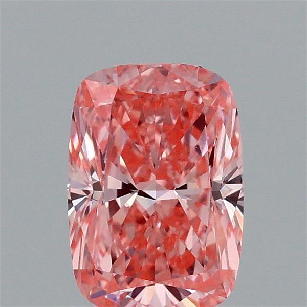 0.93 Carat Cushion Shaped, Ideal Cut, FANCY VIVID PINK Color, VVS2 Clarity, IGI Certified Lab Grown Diamond