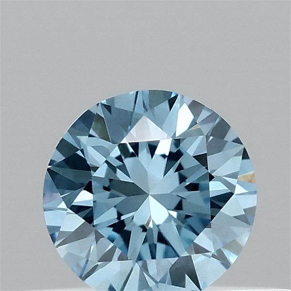 0.32 Carat Round Shaped, Very Good Cut, FANCY VIVID BLUE Color, VVS2 Clarity, IGI Certified Lab Grown Diamond