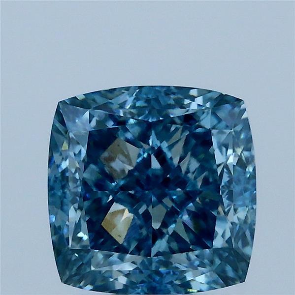 2.66 Carat Cushion Shaped, Excellent Cut, FANCY VIVID BLUE Color, VVS2 Clarity, IGI Certified Lab Grown Diamond