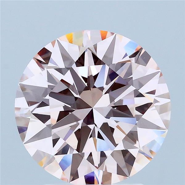 2.87 Carat Round Shaped, Ideal Cut, FANCY LIGHT PINK Color, VS1 Clarity, IGI Certified Lab Grown Diamond