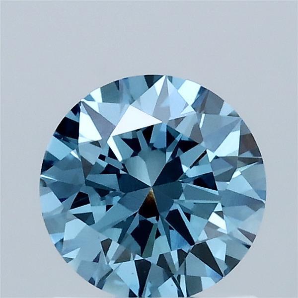 1.00 Carat Round Shaped, Excellent Cut, FANCY VIVID BLUE Color, VVS2 Clarity, IGI Certified Lab Grown Diamond