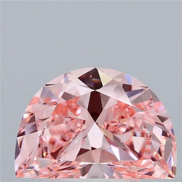 2.68 Carat Half Moon Shaped, Very Good Cut, FANCY VIVID PINK Color, VVS2 Clarity, IGI Certified Lab Grown Diamond