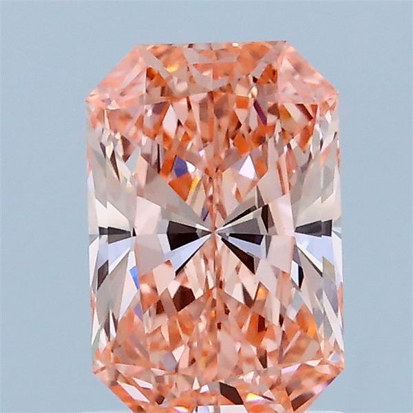 1.14 Carat Radiant Shaped, Ideal Cut, FANCY VIVID PINK Color, VS1 Clarity, IGI Certified Lab Grown Diamond