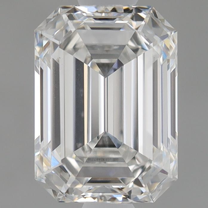 0.94 Carat Emerald Shaped, Ideal Cut, F Color, VVS2 Clarity, IGI Certified Lab Grown Diamond