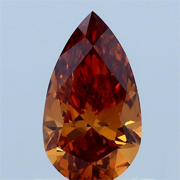0.71 Carat Pear Shaped, Excellent Cut, FANCY VIVID ORANGE Color, VS1 Clarity, IGI Certified Lab Grown Diamond