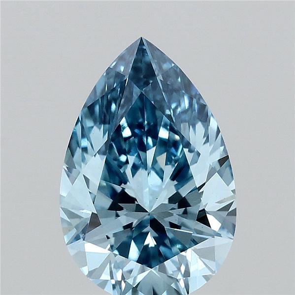 2.02 Carat Pear Shaped, Ideal Cut, FANCY VIVID BLUE Color, VS1 Clarity, IGI Certified Lab Grown Diamond