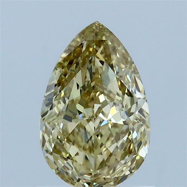 1.06 Carat Pear Shaped, Ideal Cut, FANCY YELLOW Color, VS1 Clarity, IGI Certified Lab Grown Diamond