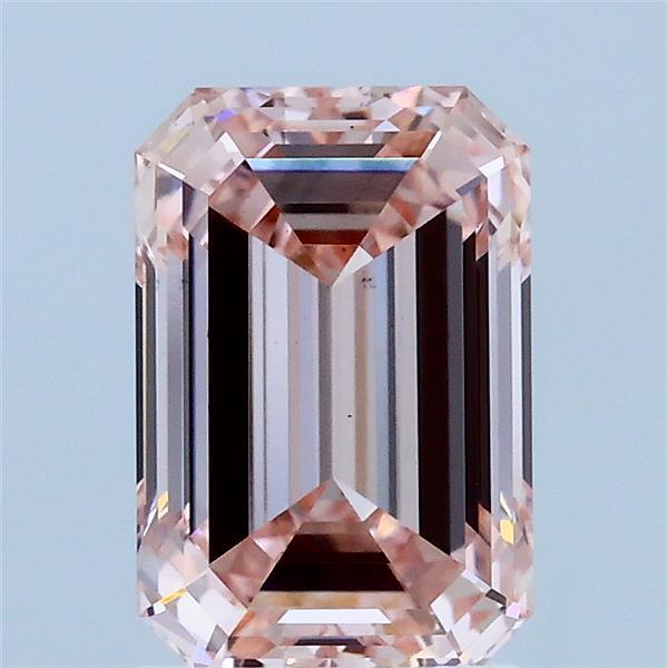 2.02 Carat Emerald Shaped, Ideal Cut, FANCY INTENSE PINK Color, VS1 Clarity, IGI Certified Lab Grown Diamond