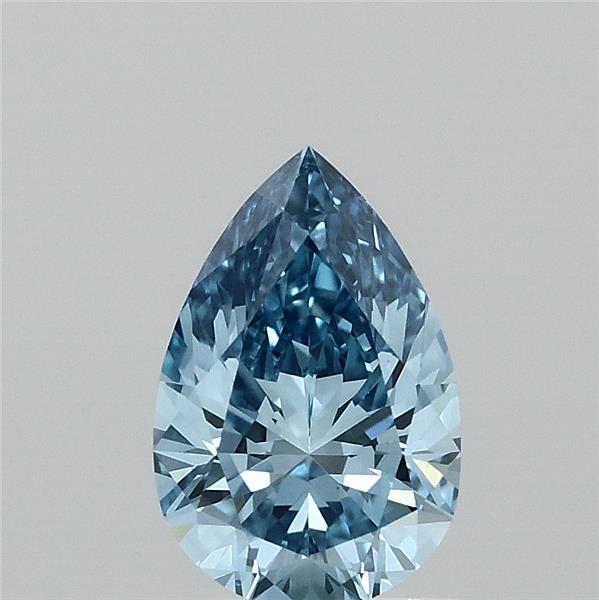 1.02 Carat Pear Shaped, Ideal Cut, FANCY VIVID BLUE Color, VVS2 Clarity, IGI Certified Lab Grown Diamond