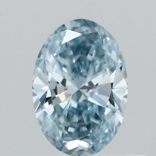 0.40 Carat Oval Shaped, Excellent Cut, FANCY VIVID BLUE Color, VS1 Clarity, IGI Certified Lab Grown Diamond