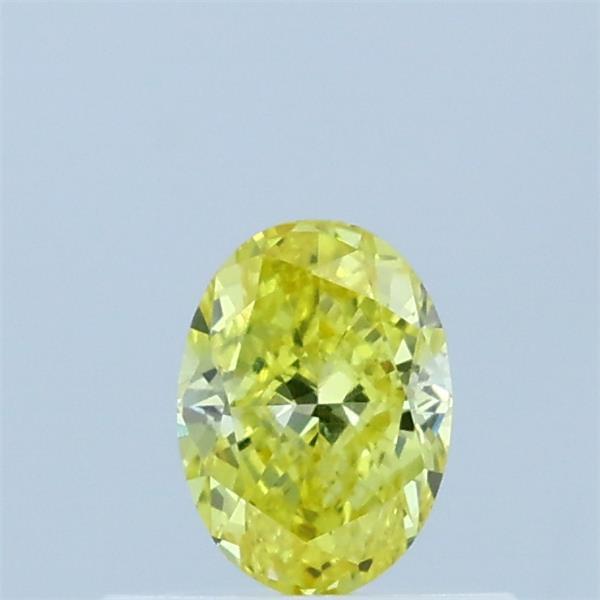 0.40 Carat Oval Shaped, Excellent Cut, FANCY VIVID YELLOW Color, VVS2 Clarity, IGI Certified Lab Grown Diamond