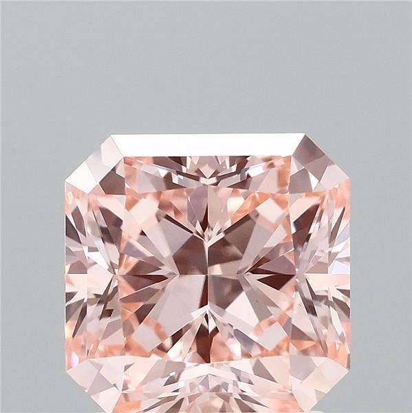 2.01 Carat Radiant Shaped, Ideal Cut, FANCY VIVID PINK Color, VVS2 Clarity, IGI Certified Lab Grown Diamond