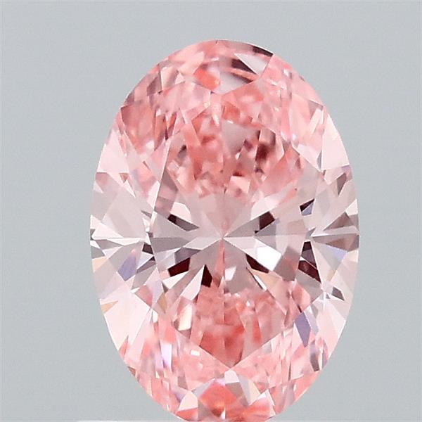0.94 Carat Oval Shaped, Excellent Cut, FANCY VIVID PINK Color, VVS2 Clarity, IGI Certified Lab Grown Diamond