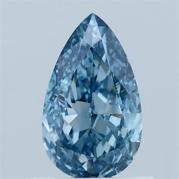 0.80 Carat Pear Shaped, Ideal Cut, FANCY VIVID BLUE Color, VVS2 Clarity, IGI Certified Lab Grown Diamond