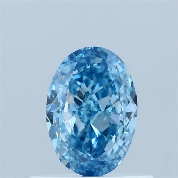 0.59 Carat Oval Shaped, Excellent Cut, FANCY VIVID BLUE Color, VS1 Clarity, IGI Certified Lab Grown Diamond