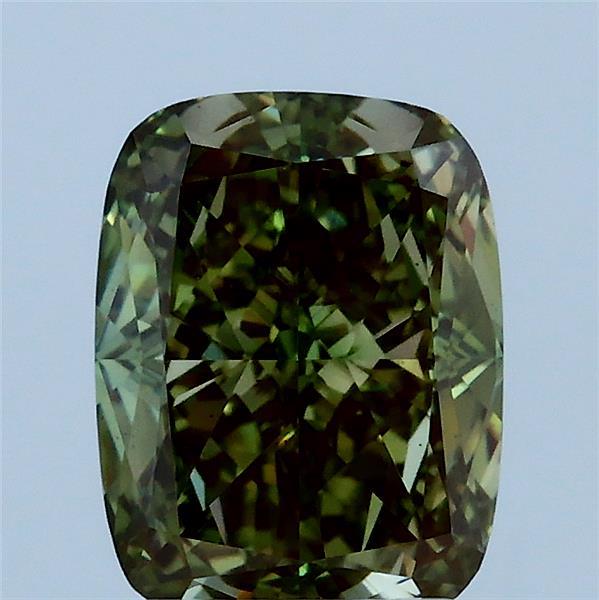 2.17 Carat Cushion Shaped, Excellent Cut, FANCY INTENSE GREEN Color, VS1 Clarity, IGI Certified Lab Grown Diamond