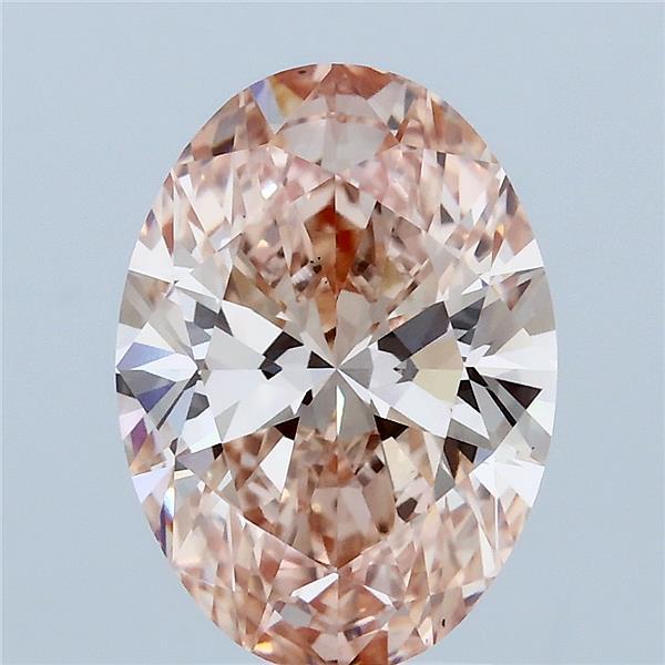 3.00 Carat Oval Shaped, Ideal Cut, FANCY INTENSE PINK Color, VS1 Clarity, IGI Certified Lab Grown Diamond