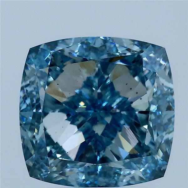 4.34 Carat Cushion Shaped, Very Good Cut, FANCY VIVID BLUE Color, VS2 Clarity, IGI Certified Lab Grown Diamond