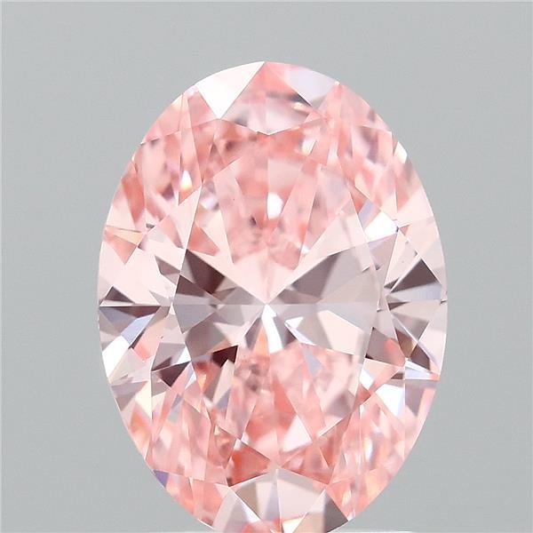 2.00 Carat Oval Shaped, Ideal Cut, FANCY VIVID PINK Color, VS1 Clarity, IGI Certified Lab Grown Diamond