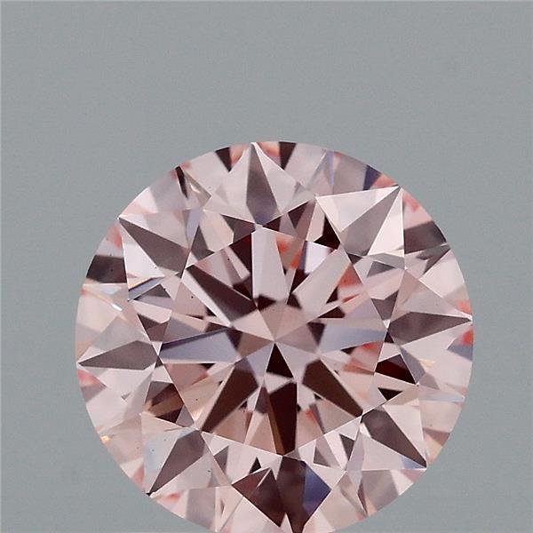 1.69 Carat Round Shaped, Excellent Cut, FANCY INTENSE PINK Color, VS1 Clarity, IGI Certified Lab Grown Diamond